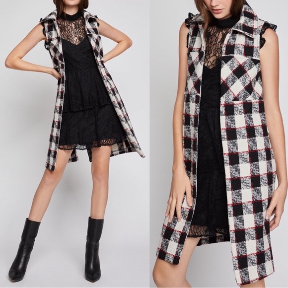 BCBGeneration Jackets & Blazers - BCBG Plaid Sleeveless Jacket